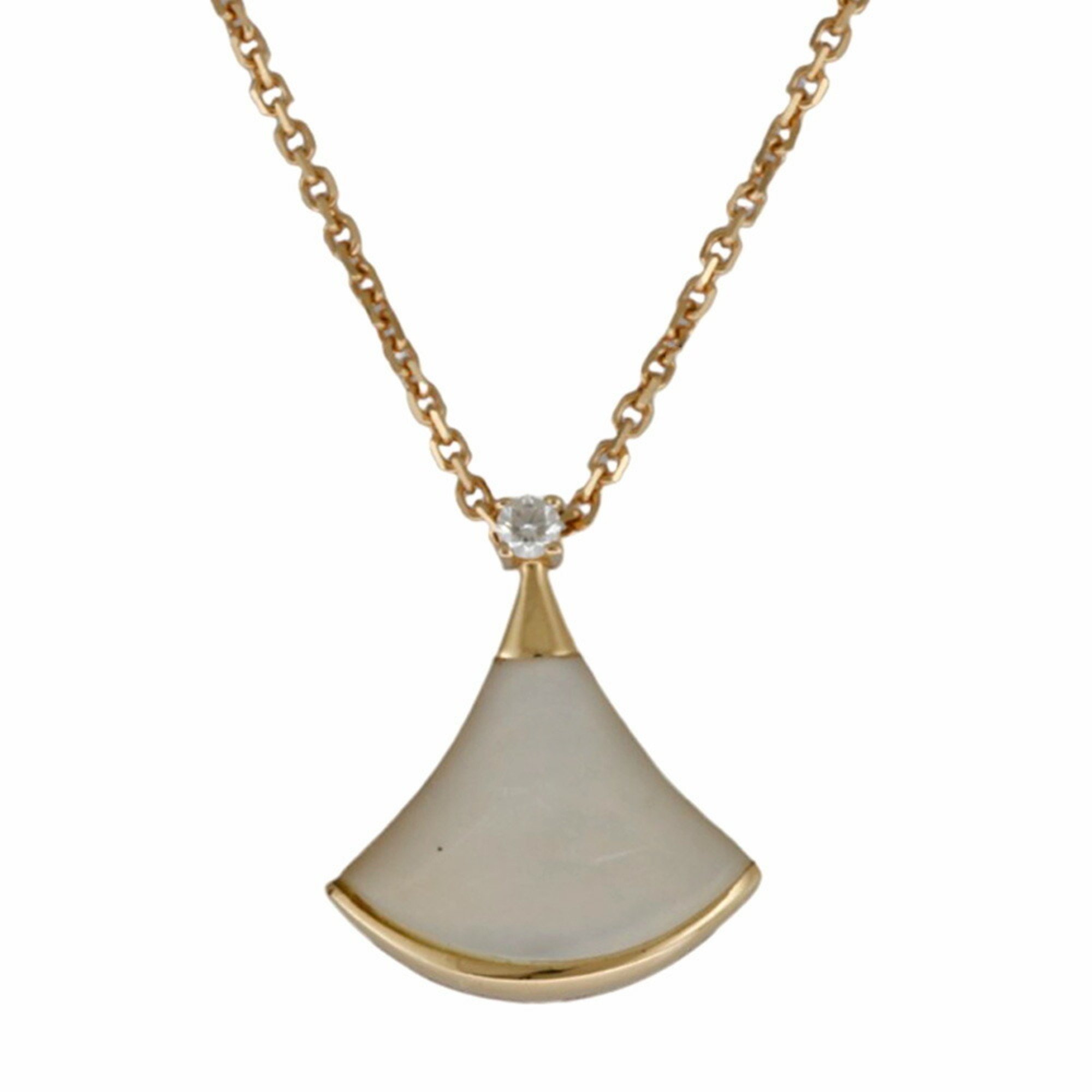 BVLGARI Teava Dream Necklace Bvlgari 18K Gold Mother of Pearl Diamond Women's