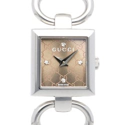 Gucci Tornavoni Watch Stainless Steel 120 Quartz Ladies GUCCI 4P Diamond