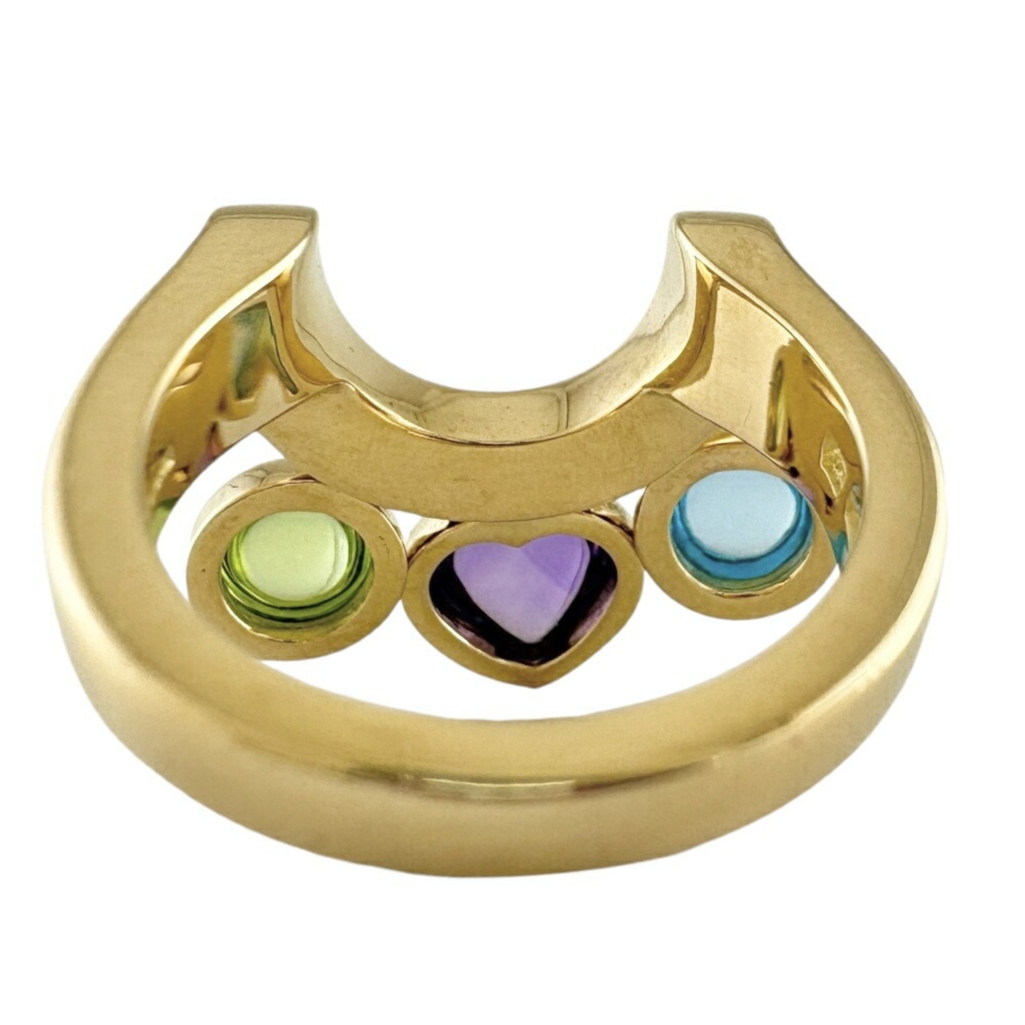 BVLGARI Allegra Ring, Size 10, 18K, Amethyst, Blue Topaz, Women's,