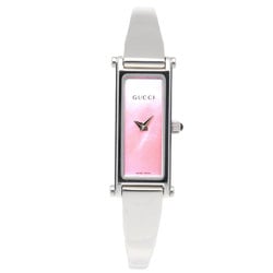 Gucci Watch Stainless Steel 1500L Quartz Ladies GUCCI Bangle Pink Shell