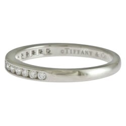 Tiffany Wedding Band Half Eternity Ring Size 7.5 Pt950 Platinum Diamond Ladies TIFFANY&Co.