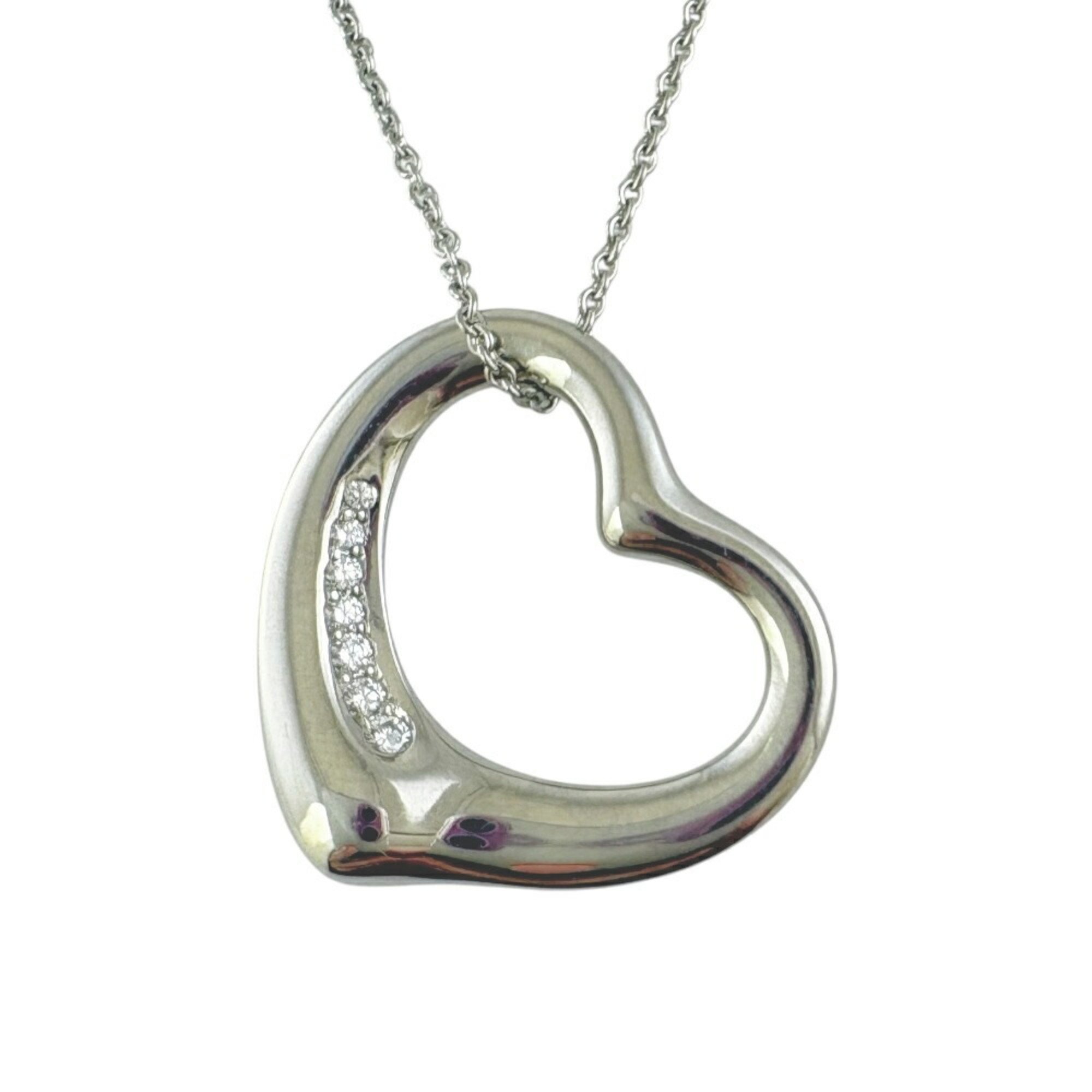 Tiffany Heart Necklace Pt950 Platinum Diamond Ladies TIFFANY&Co.