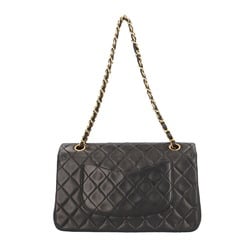 Chanel Matelasse Shoulder Bag Lambskin A01112 Black Women's CHANEL Double Chain Flap