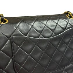 Chanel Matelasse Shoulder Bag Lambskin A01112 Black Women's CHANEL Double Chain Flap