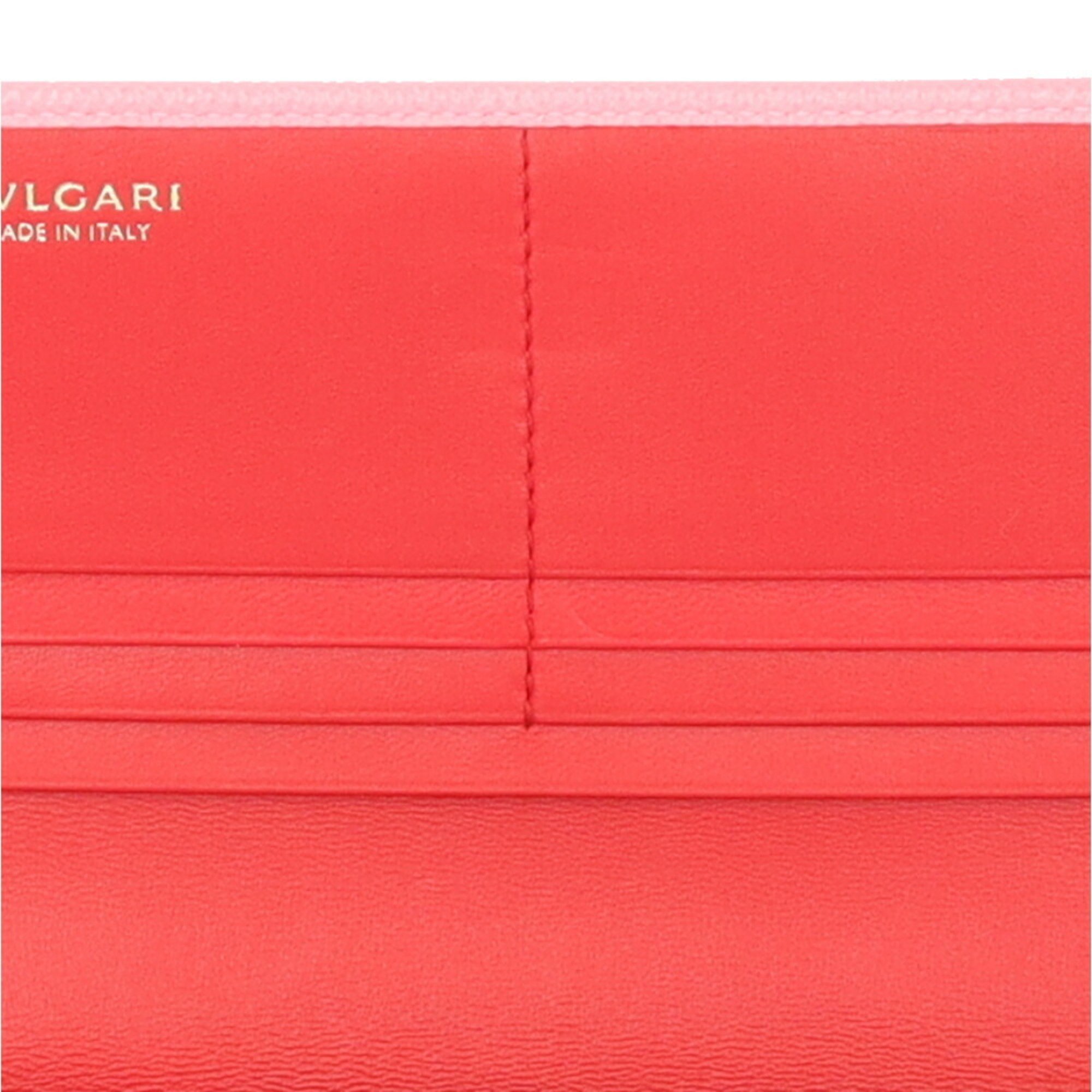 BVLGARI Clip Long Wallet Leather 287302 Women's