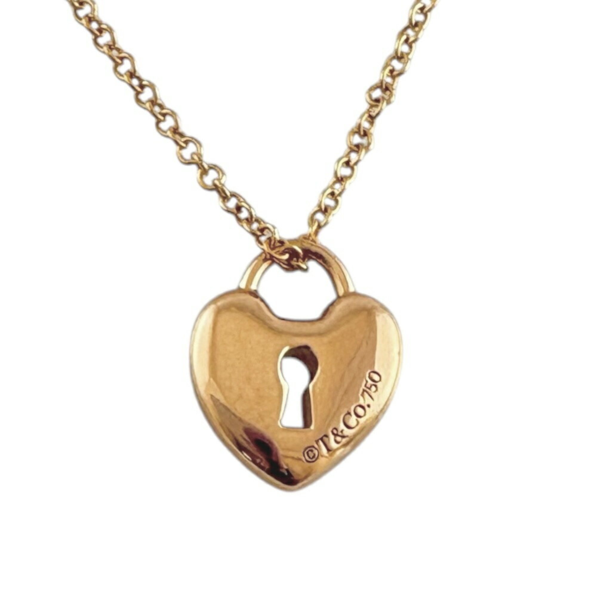 Tiffany Heart Lock Necklace 18K Gold Women's TIFFANY&Co.