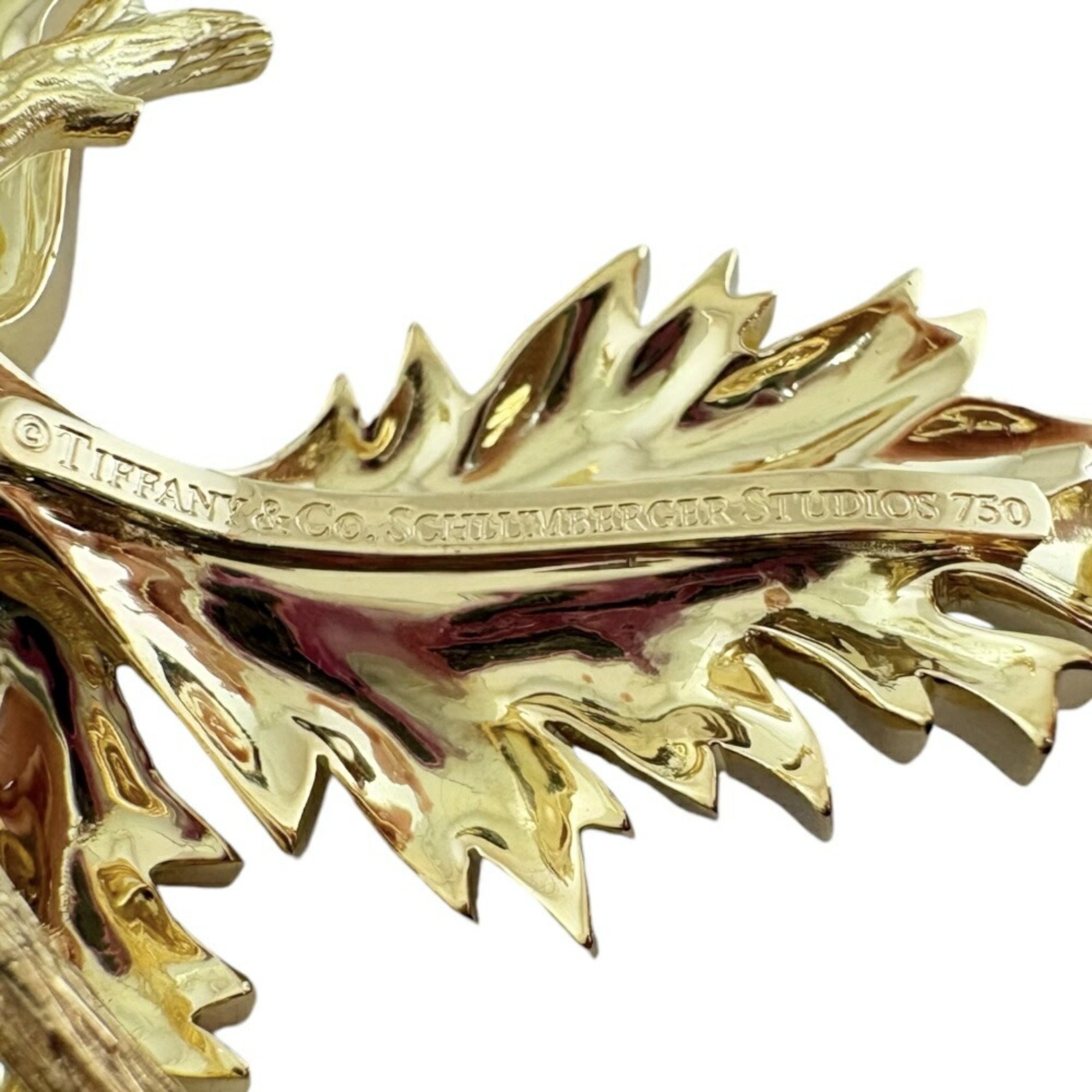 Tiffany Brooch 18K Gold Women's TIFFANY&Co. Leaf