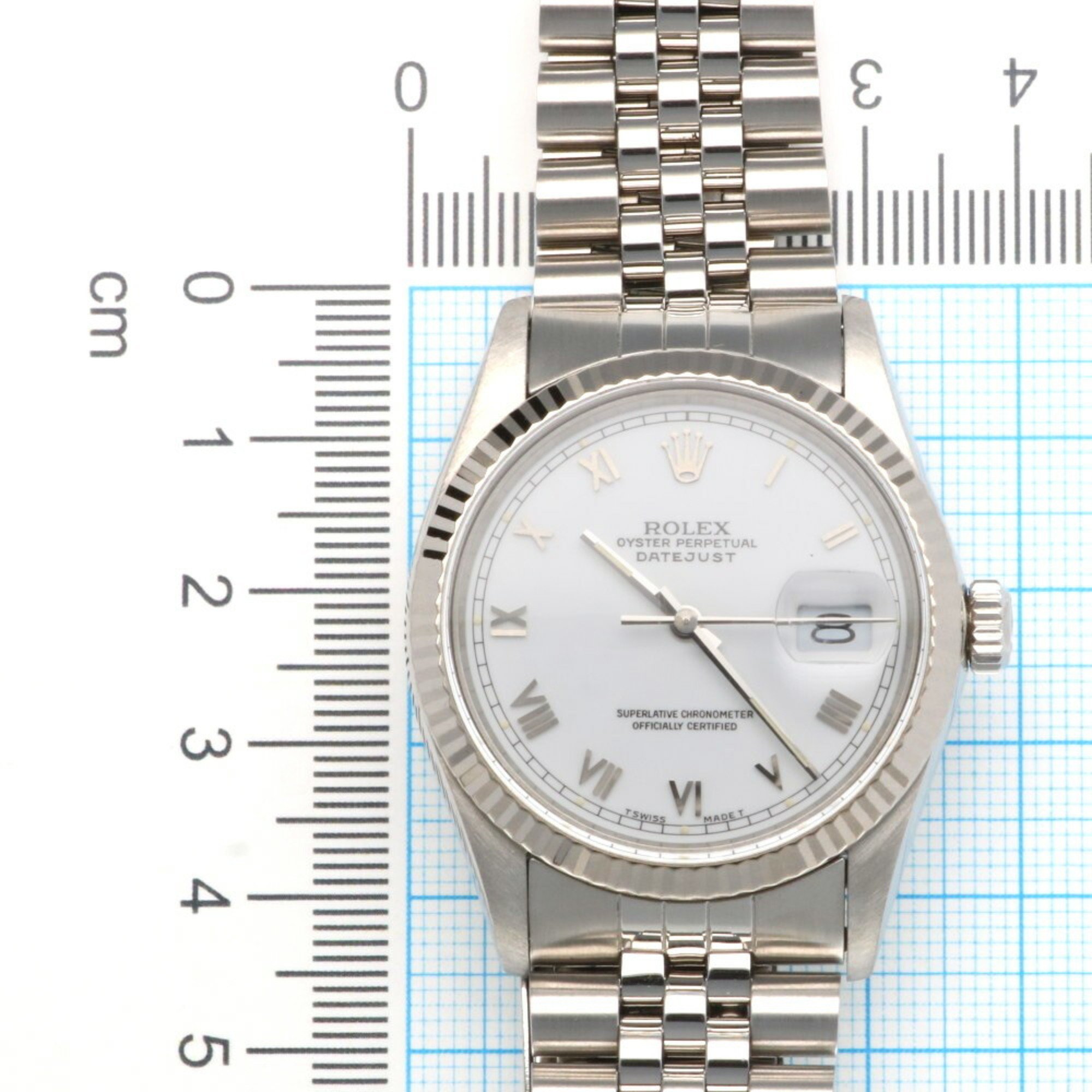 Rolex Datejust Oyster Perpetual Watch Stainless Steel 16014 Automatic Men's ROLEX R Number 1987-1988 Model Roman Numerals