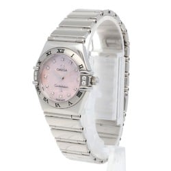 Omega Constellation My Choice Watch Stainless Steel Quartz Ladies OMEGA 12P Diamond Pink Shell