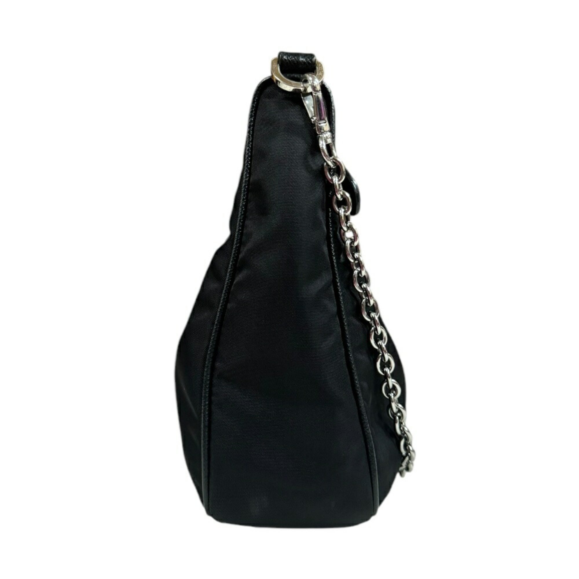 Prada Shoulder Bag Nylon 1BH204 Black Unisex PRADA