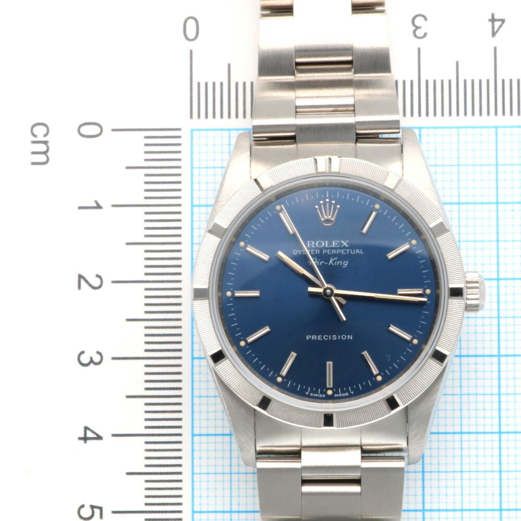 Rolex Air King Oyster Perpetual Watch Stainless Steel 14010 Automatic Men's ROLEX N Series 1991 Model Overhauled