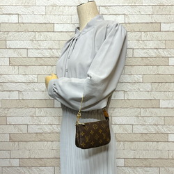 Louis Vuitton Pochette Accessoires Monogram Handbag Canvas M58009 Brown Women's LOUIS VUITTON