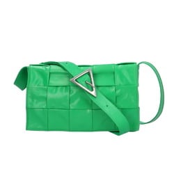 Bottega Veneta Cassette Intrecciato Shoulder Bag Lambskin 667298 Green Women's BOTTEGAVENETA