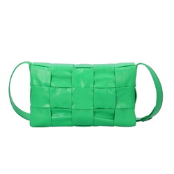 Bottega Veneta Cassette Intrecciato Shoulder Bag Lambskin 667298 Green Women's BOTTEGAVENETA