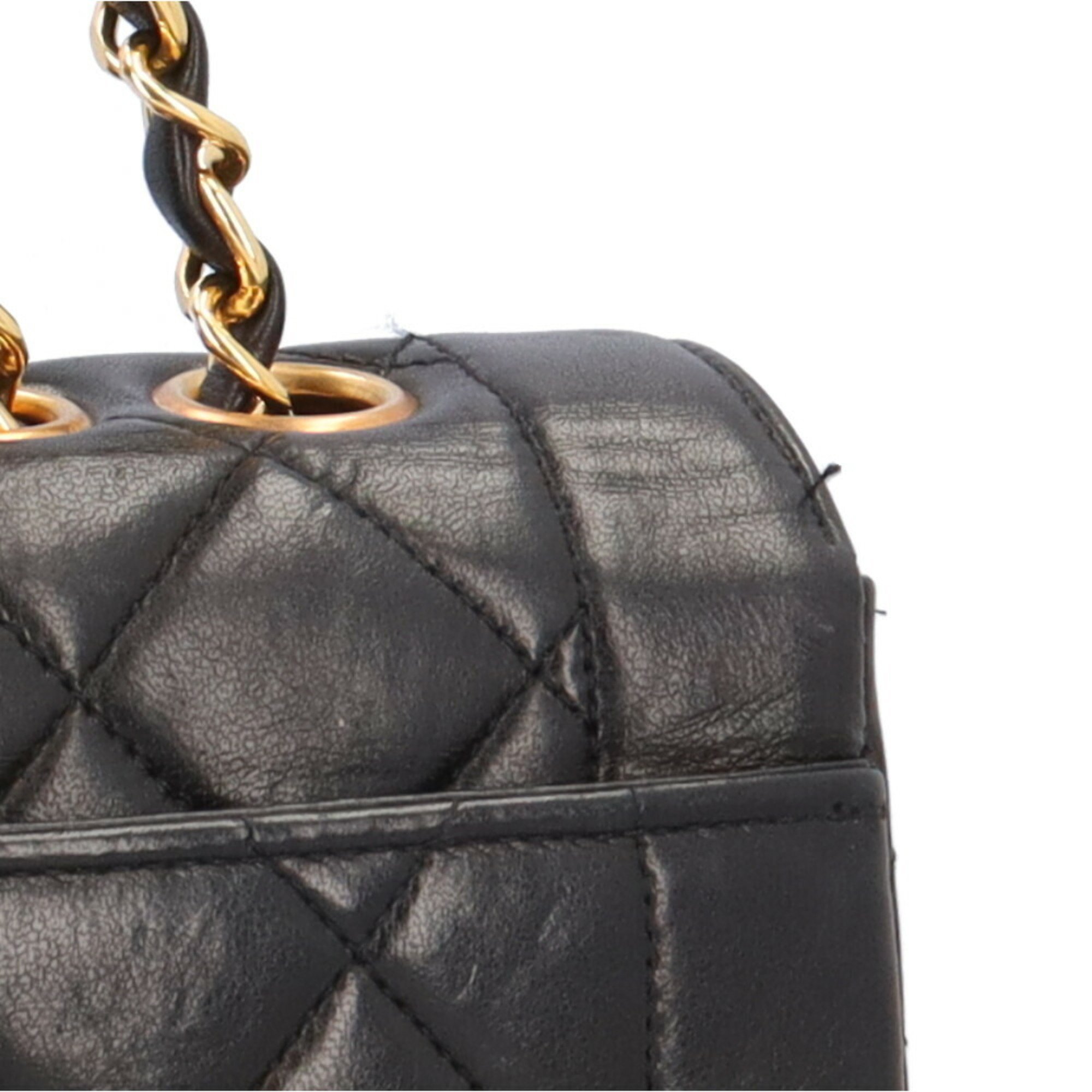 CHANEL Diana S Flap Matelasse 22 Shoulder Bag Chanel Lambskin A05289 Black Women's Chain