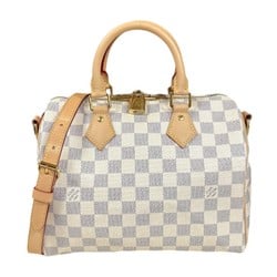 Louis Vuitton Speedy Bandouliere 25 Damier Azur Shoulder Bag Canvas N40608 White Women's LOUIS VUITTON 2way