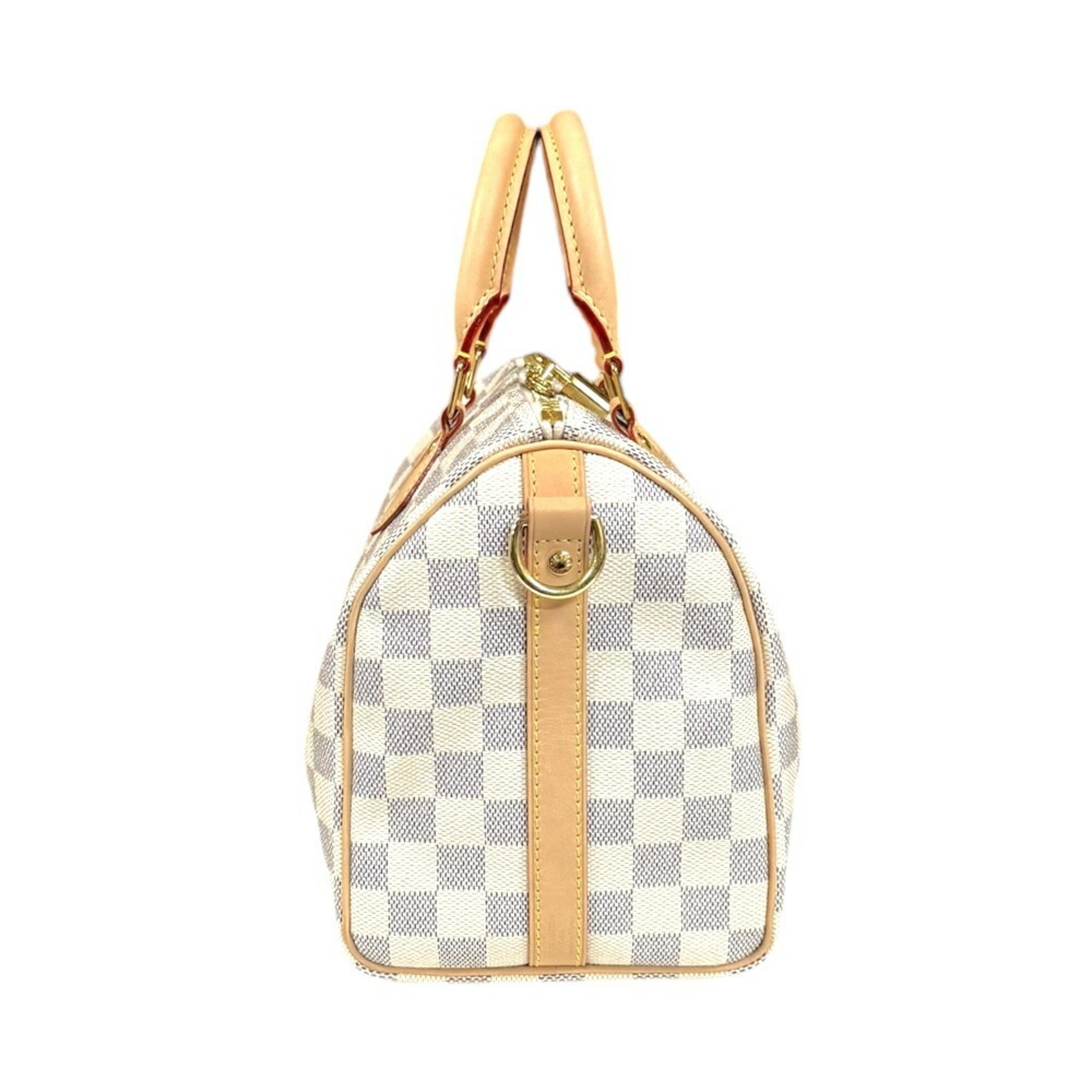 Louis Vuitton Speedy Bandouliere 25 Damier Azur Shoulder Bag Canvas N40608 White Women's LOUIS VUITTON 2way