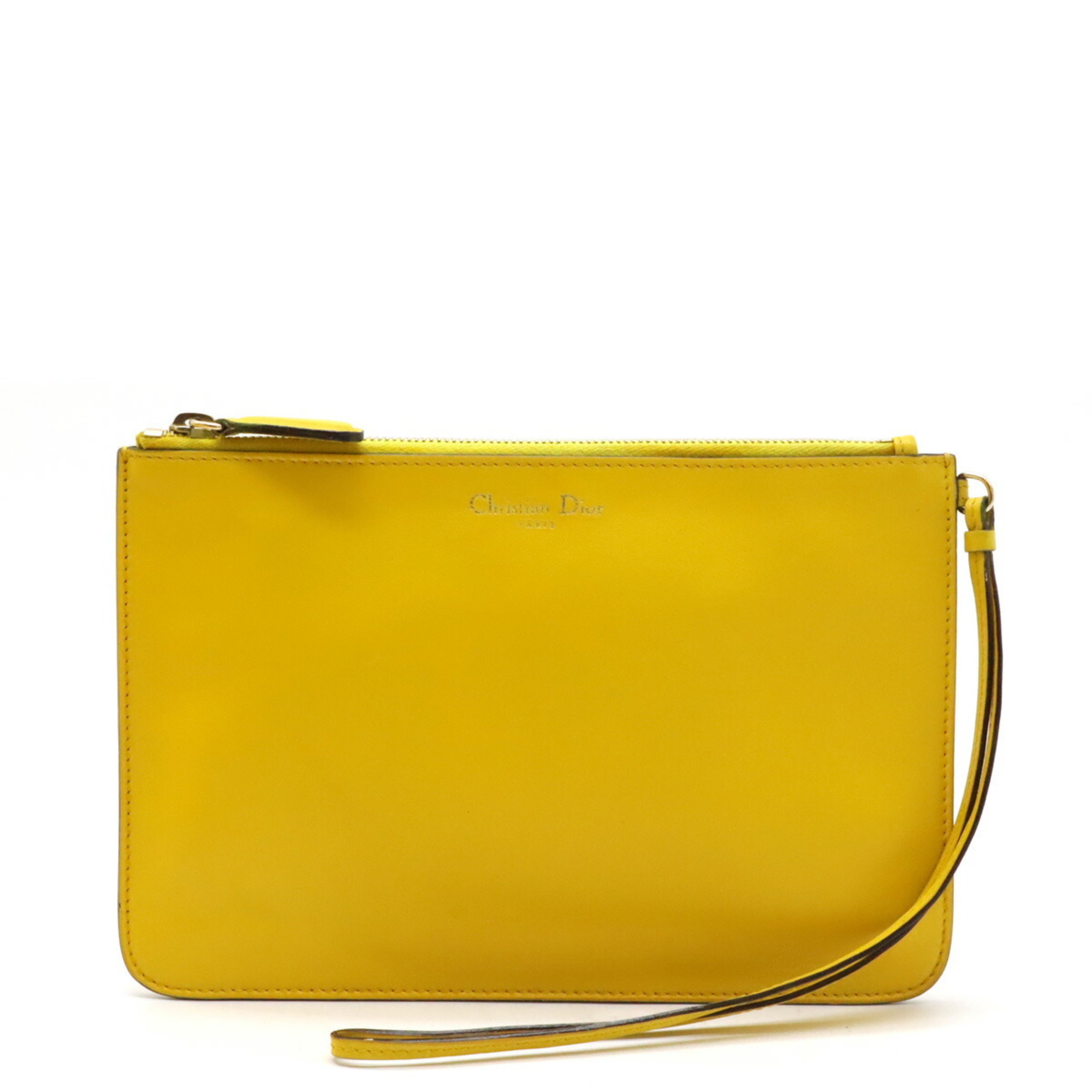 Christian Dior Diorissimo handbag, tote bag, shoulder leather, yellow