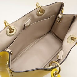 Christian Dior Diorissimo handbag, tote bag, shoulder leather, yellow