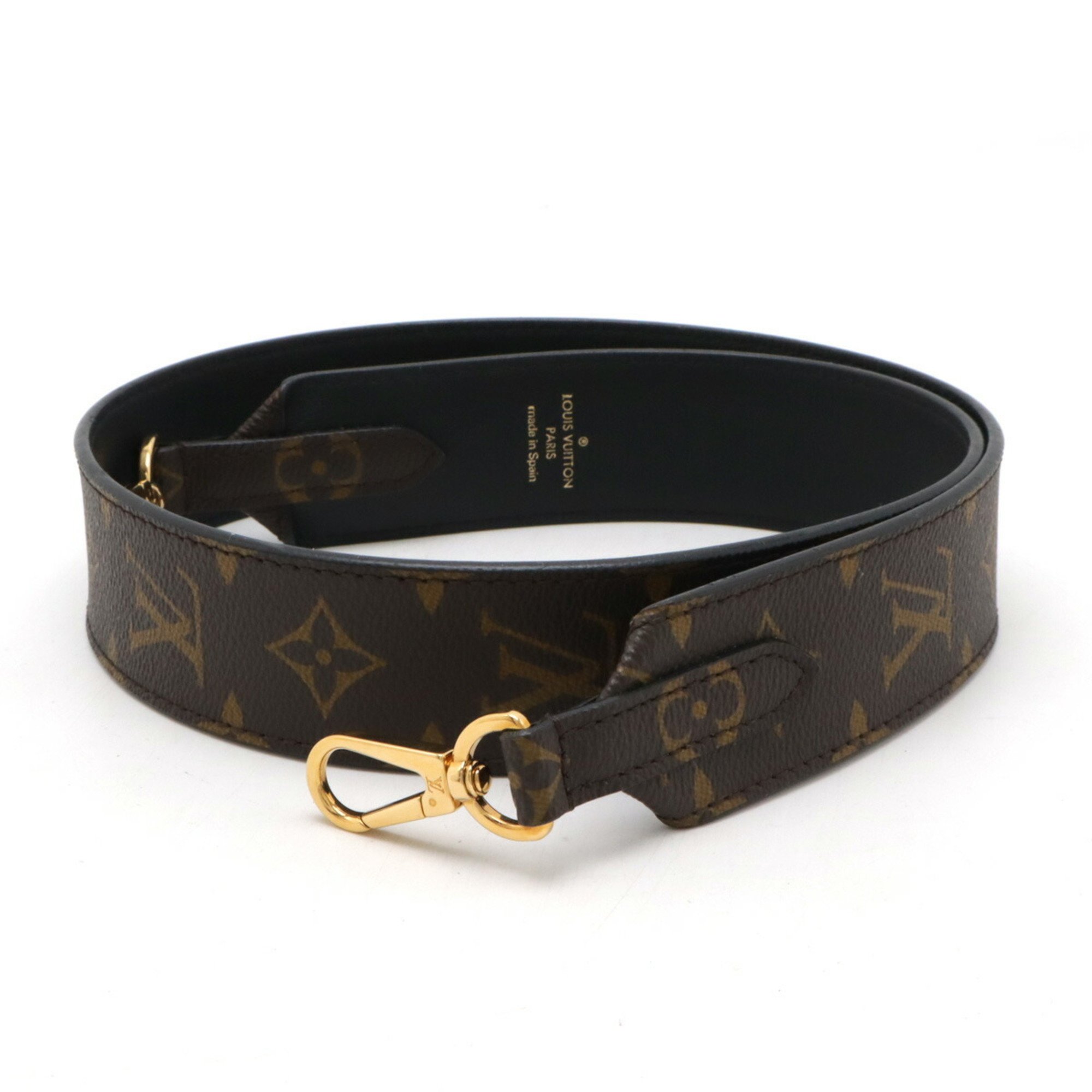 LOUIS VUITTON Louis Vuitton Monogram Shoulder Strap Only Leather Noir Black J02288