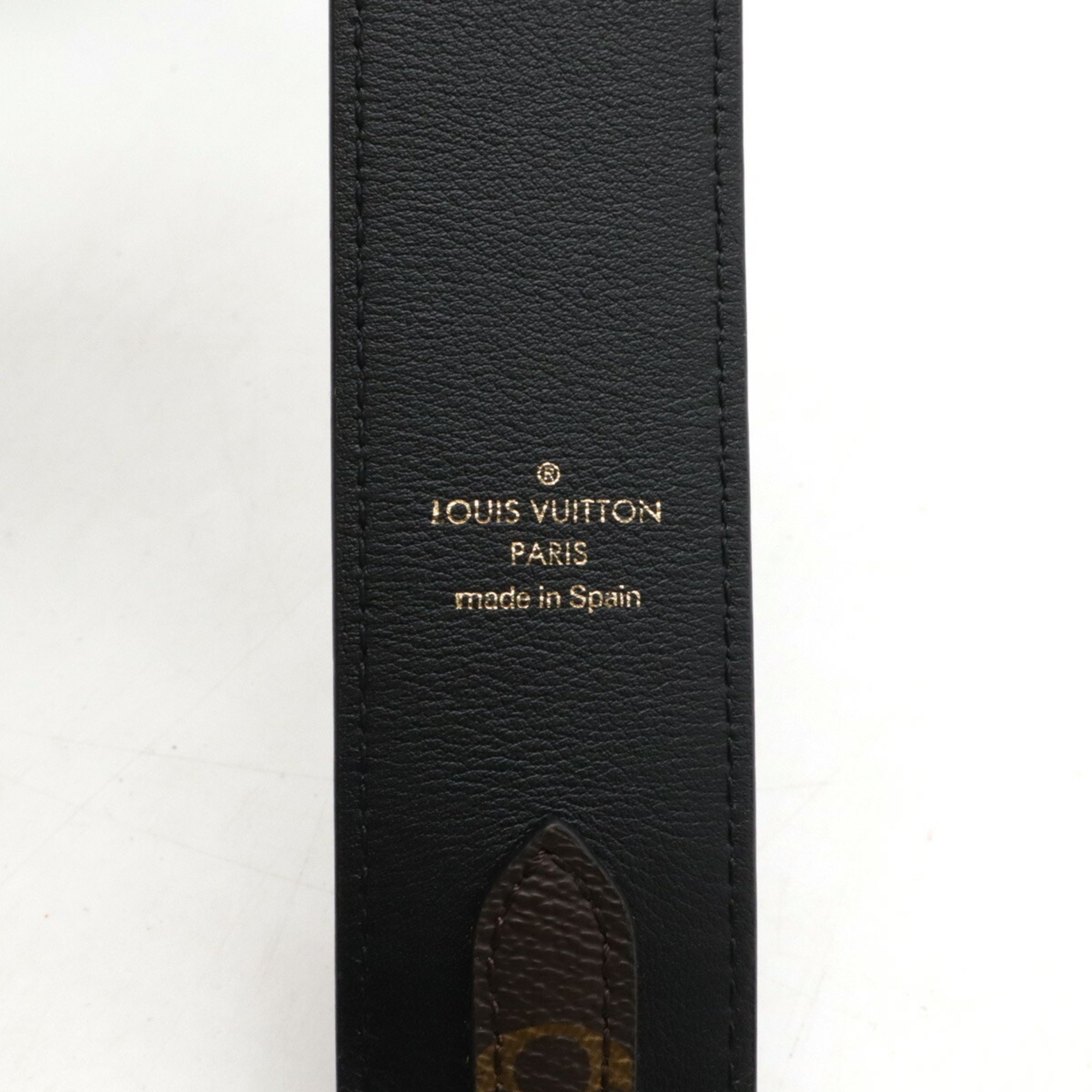 LOUIS VUITTON Louis Vuitton Monogram Shoulder Strap Only Leather Noir Black J02288