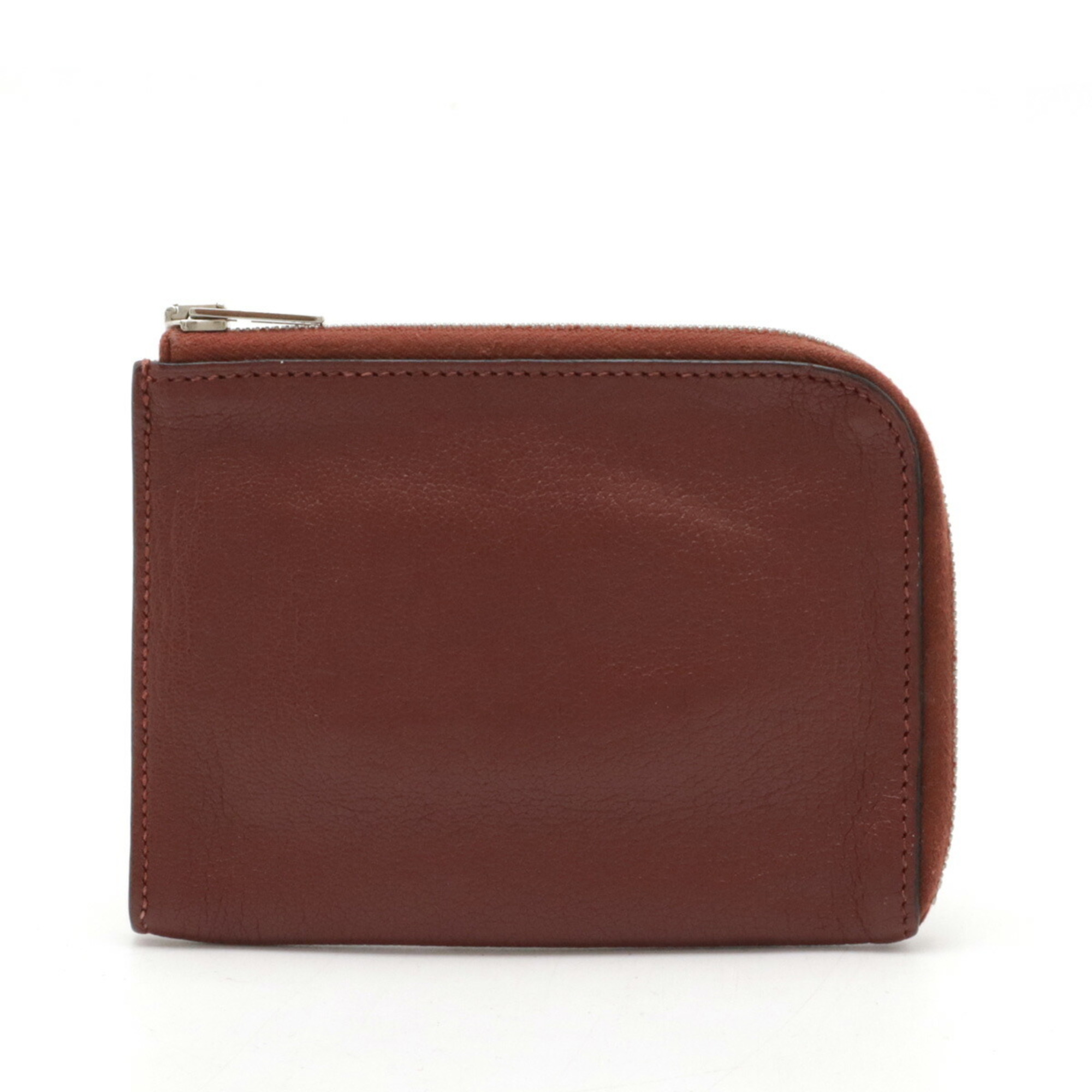 HERMES Remix ID Coin Case, Purse, L-Shaped, Chevre Leather, Bordeaux, Y Stamp