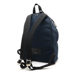 SAINT LAURENT PARIS YSL Yves Saint Laurent Backpack Canvas Leather Navy Black 465448