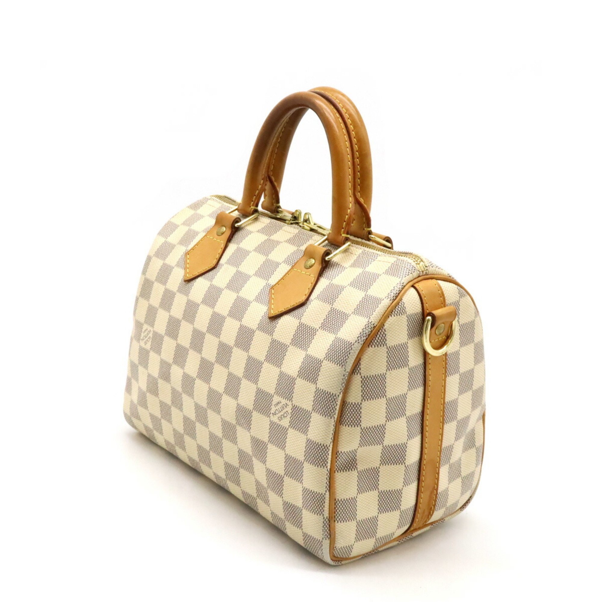 LOUIS VUITTON Damier Azur Speedy Bandouliere 25 Handbag Boston Bag N41374