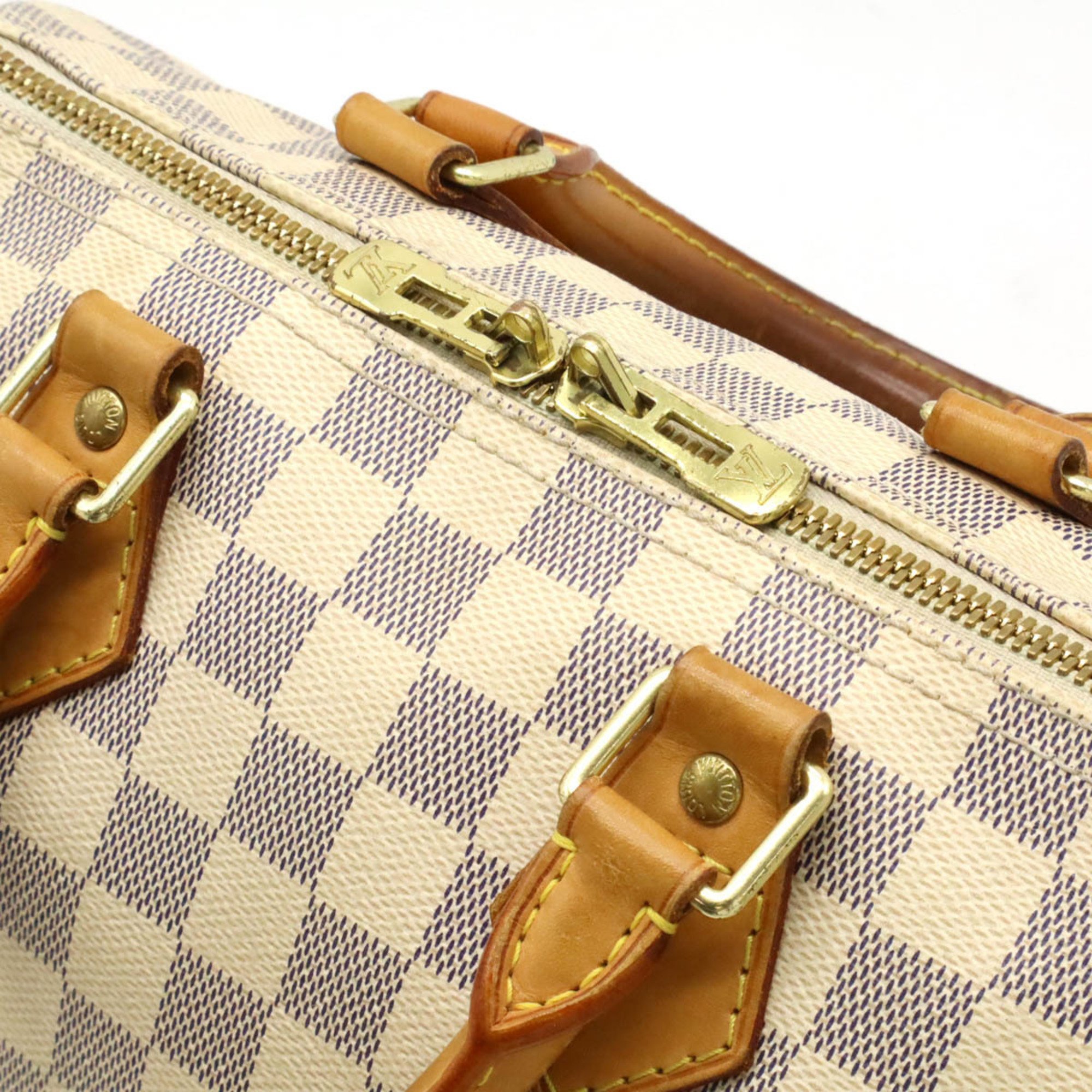 LOUIS VUITTON Damier Azur Speedy Bandouliere 25 Handbag Boston Bag N41374