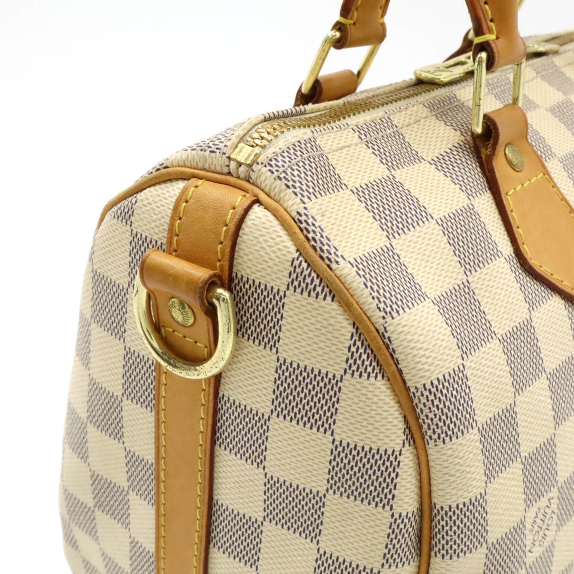 LOUIS VUITTON Damier Azur Speedy Bandouliere 25 Handbag Boston Bag N41374