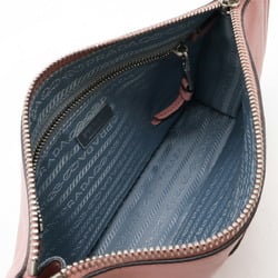 PRADA Prada Shoulder Bag Clutch Leather Pink Purchased at Domestic Outlet 1NE006