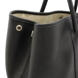 HERMES Garden PM 36 Tote Bag Handbag Negonda Leather Black O Stamp