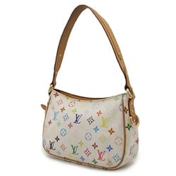 LOUIS VUITTON Louis Vuitton Monogram Multicolor Lodge PM Shoulder Bag Blanc White M40053