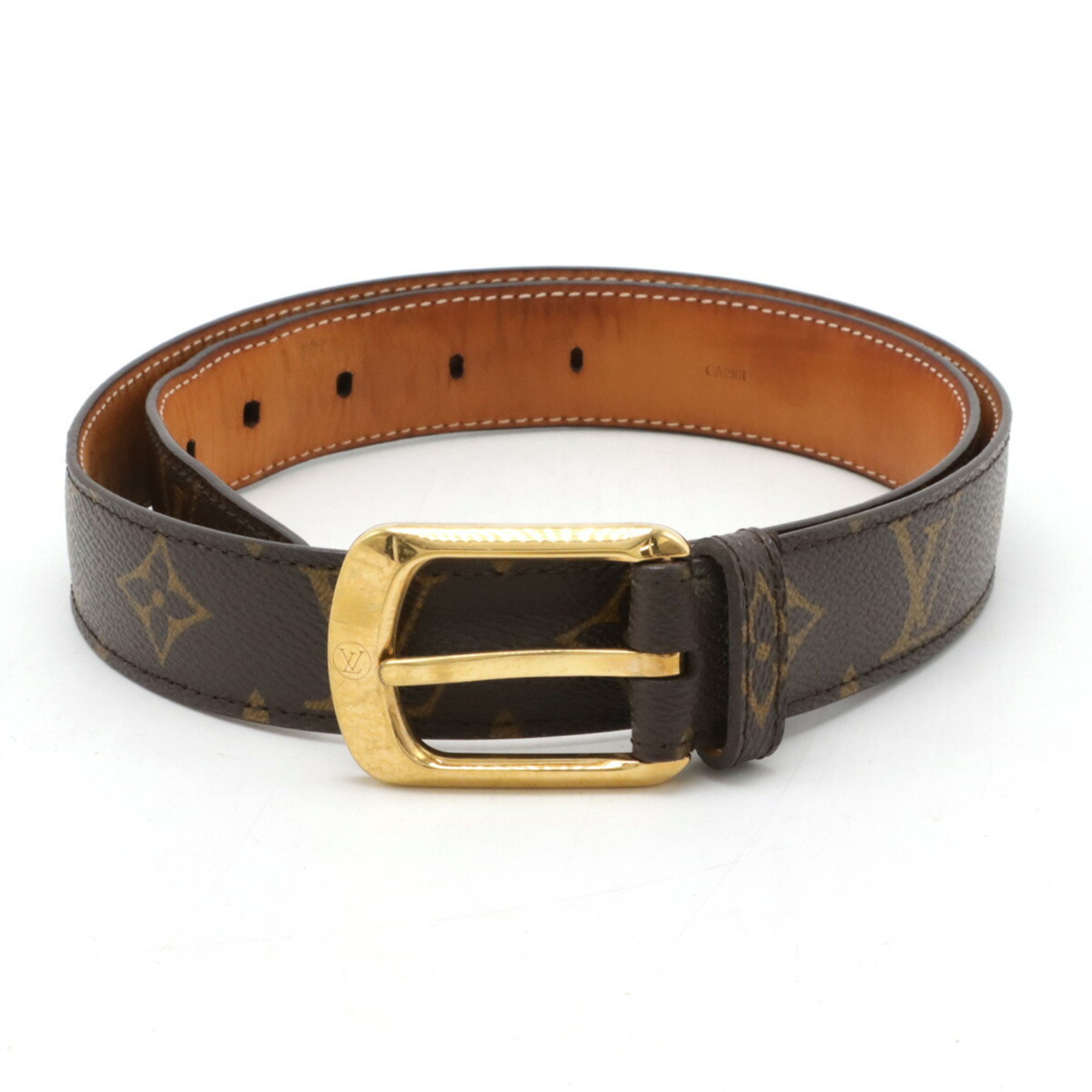 LOUIS VUITTON Louis Vuitton Monogram Santur Ellipse Belt #80 M6919W