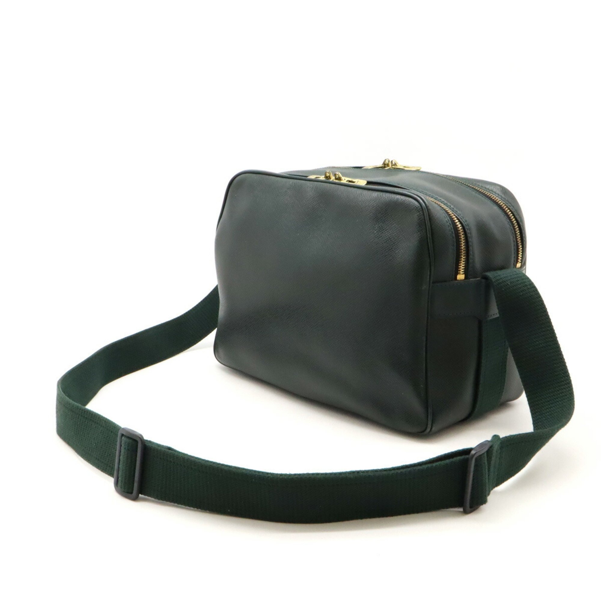 LOUIS VUITTON Taiga Reporter PM Shoulder Bag Leather Episea Dark Green M30154