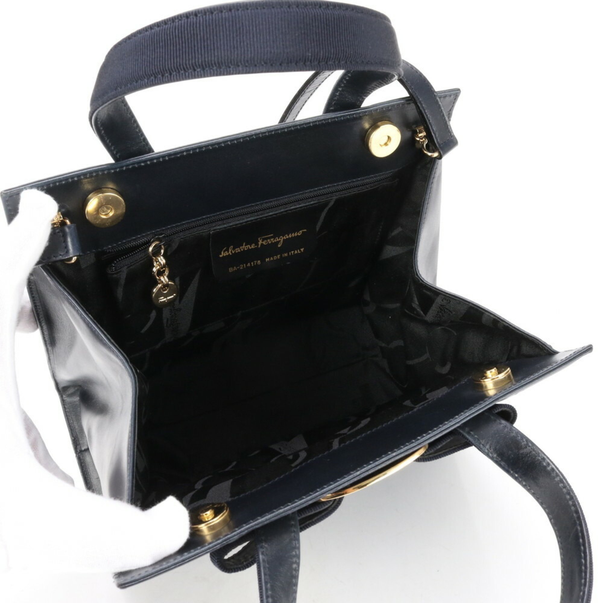 Salvatore Ferragamo Vara Ribbon Leather Shoulder Bag Hand