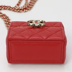 Chanel Serial Number Attached Matelasse Small Box Leather Chain Shoulder Bag for Women