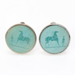 Hermes Corozo Silver Earrings