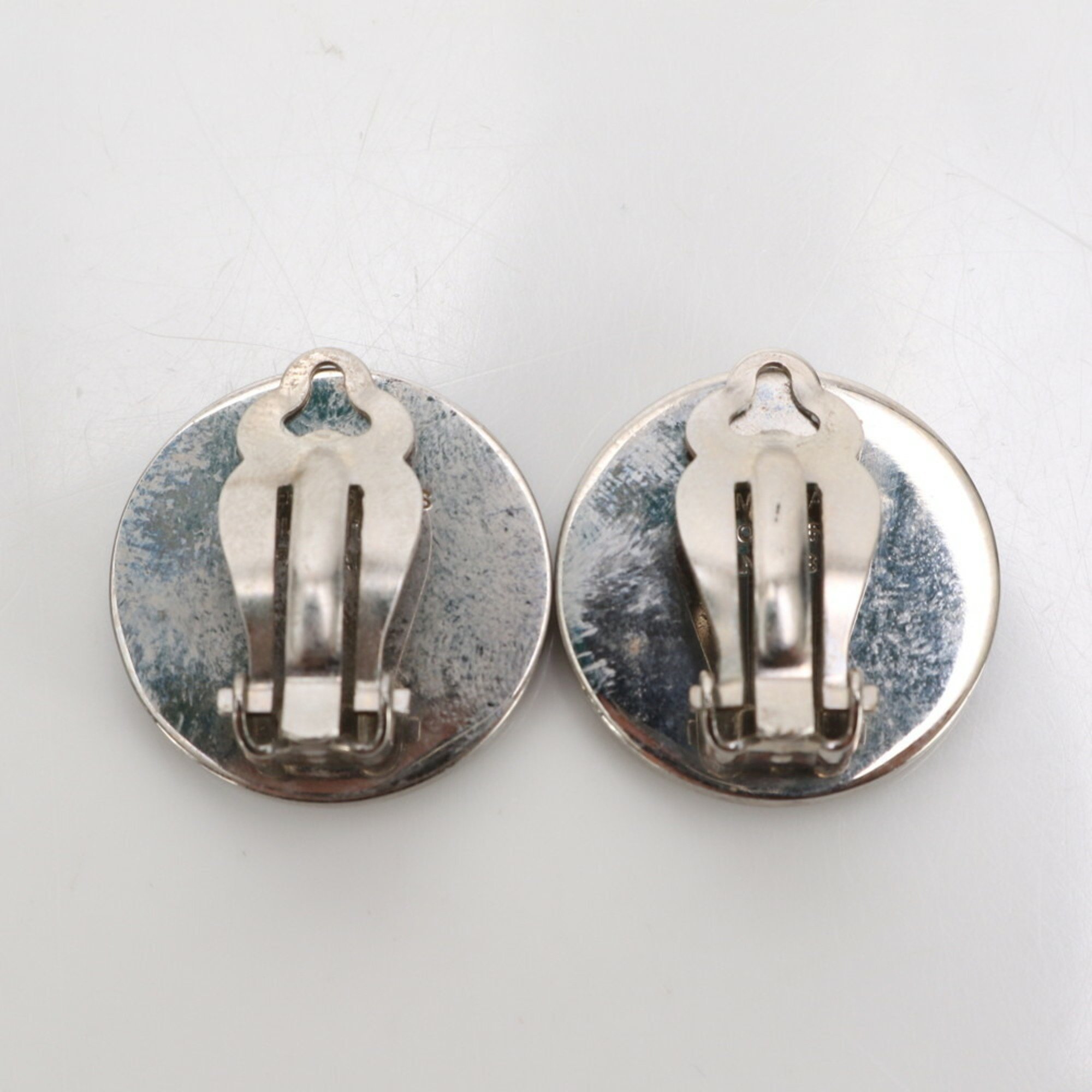 Hermes Corozo Silver Earrings