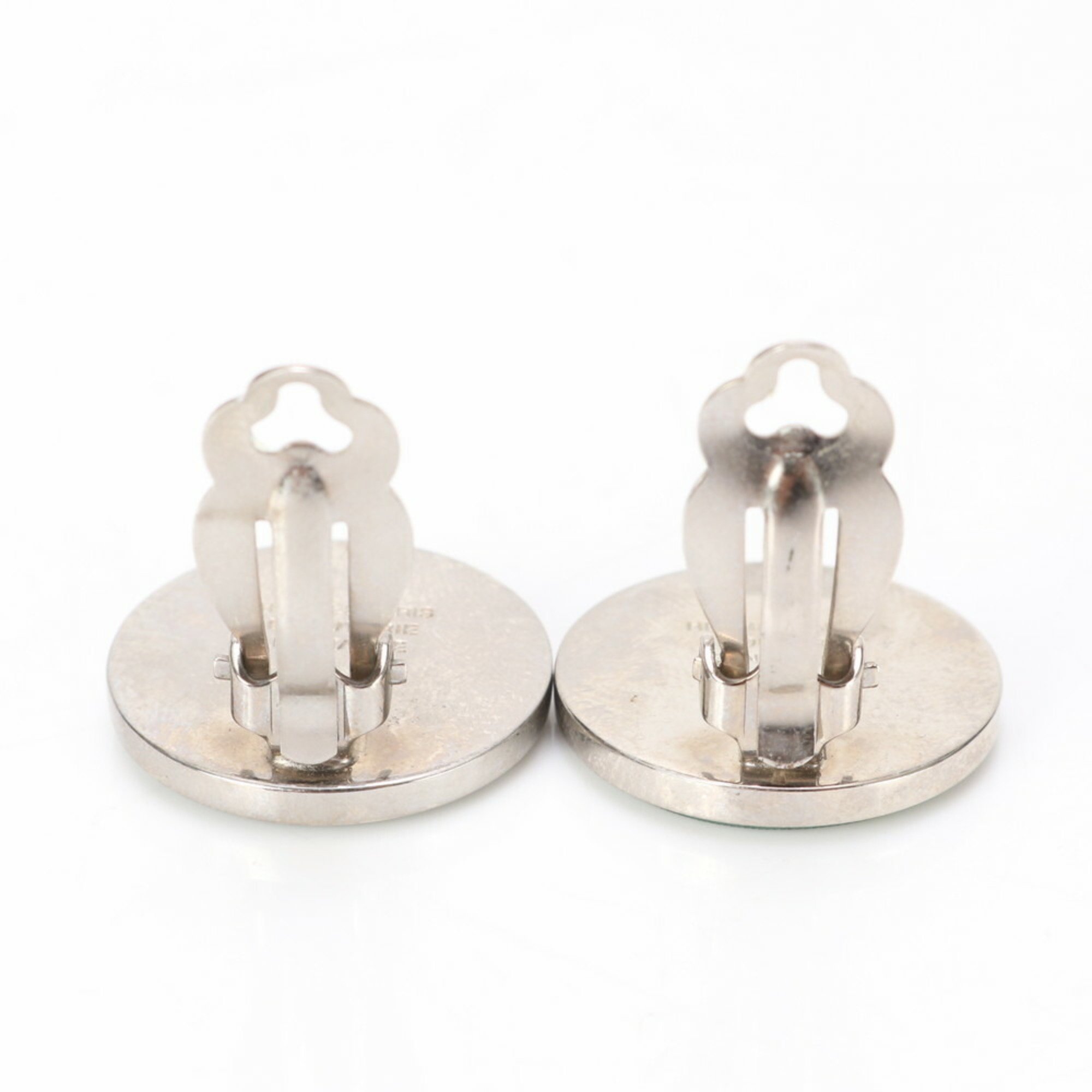 Hermes Corozo Silver Earrings