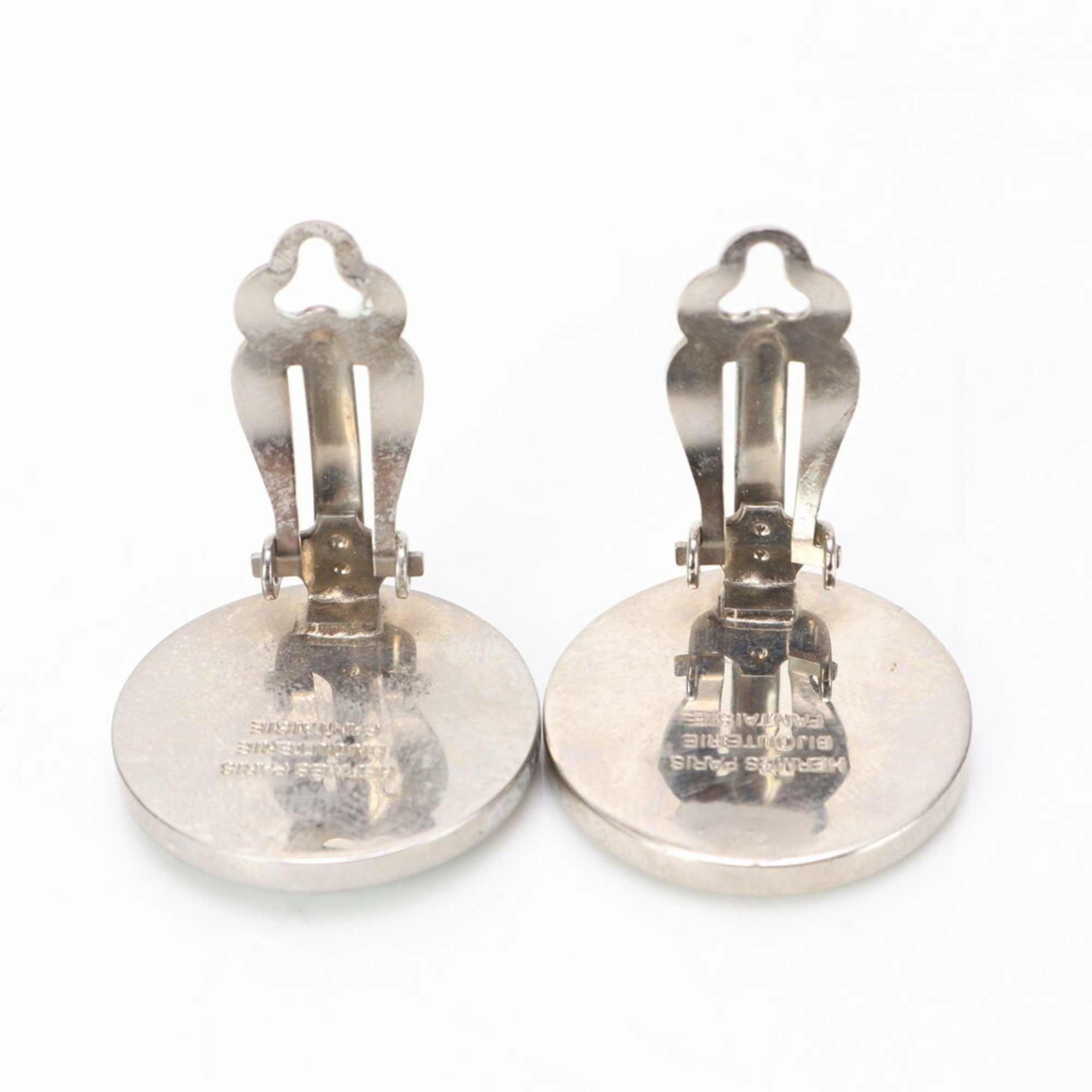 Hermes Corozo Silver Earrings