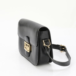 Celine Carriage hardware Leather Shoulder bag Tote Hand Black Gold Women's