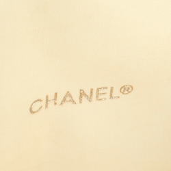 Chanel serial seal attached Matelasse chain shoulder bag tote yellow leather ladies