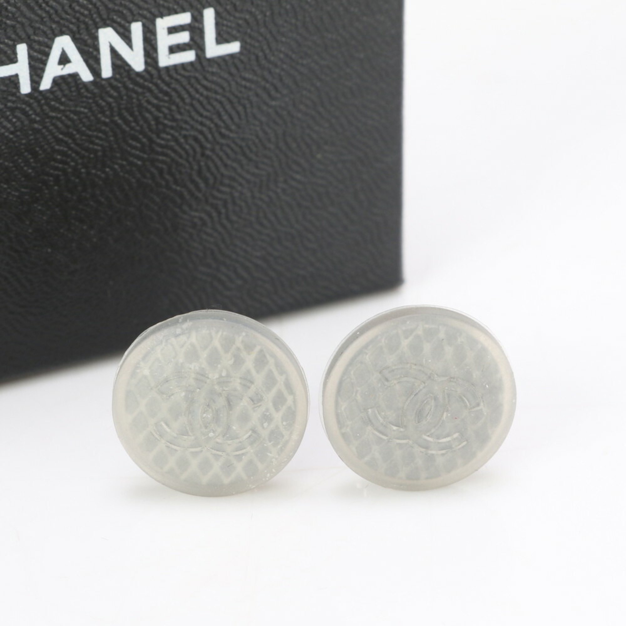 Chanel Coco Mark Silver Earrings