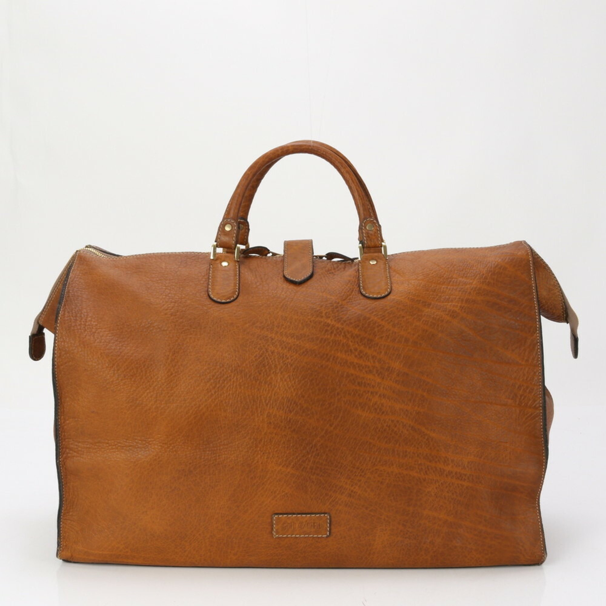 Goldpfeil Gold File Leather Boston Bag Shoulder