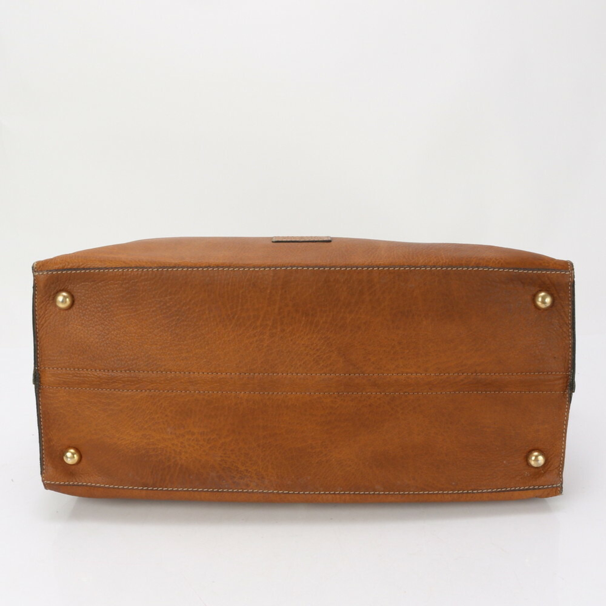 Goldpfeil Gold File Leather Boston Bag Shoulder