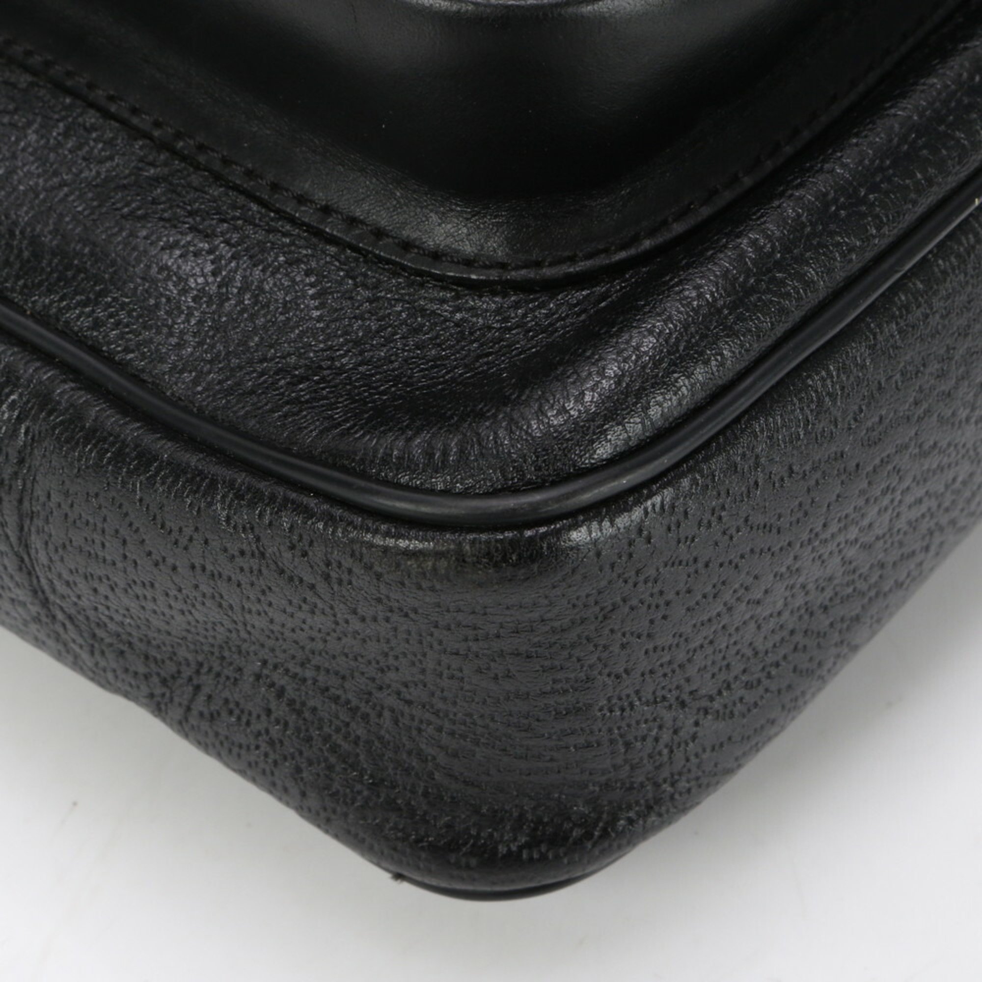 Dior Homme Leather Shoulder Bag Tote Black Men's