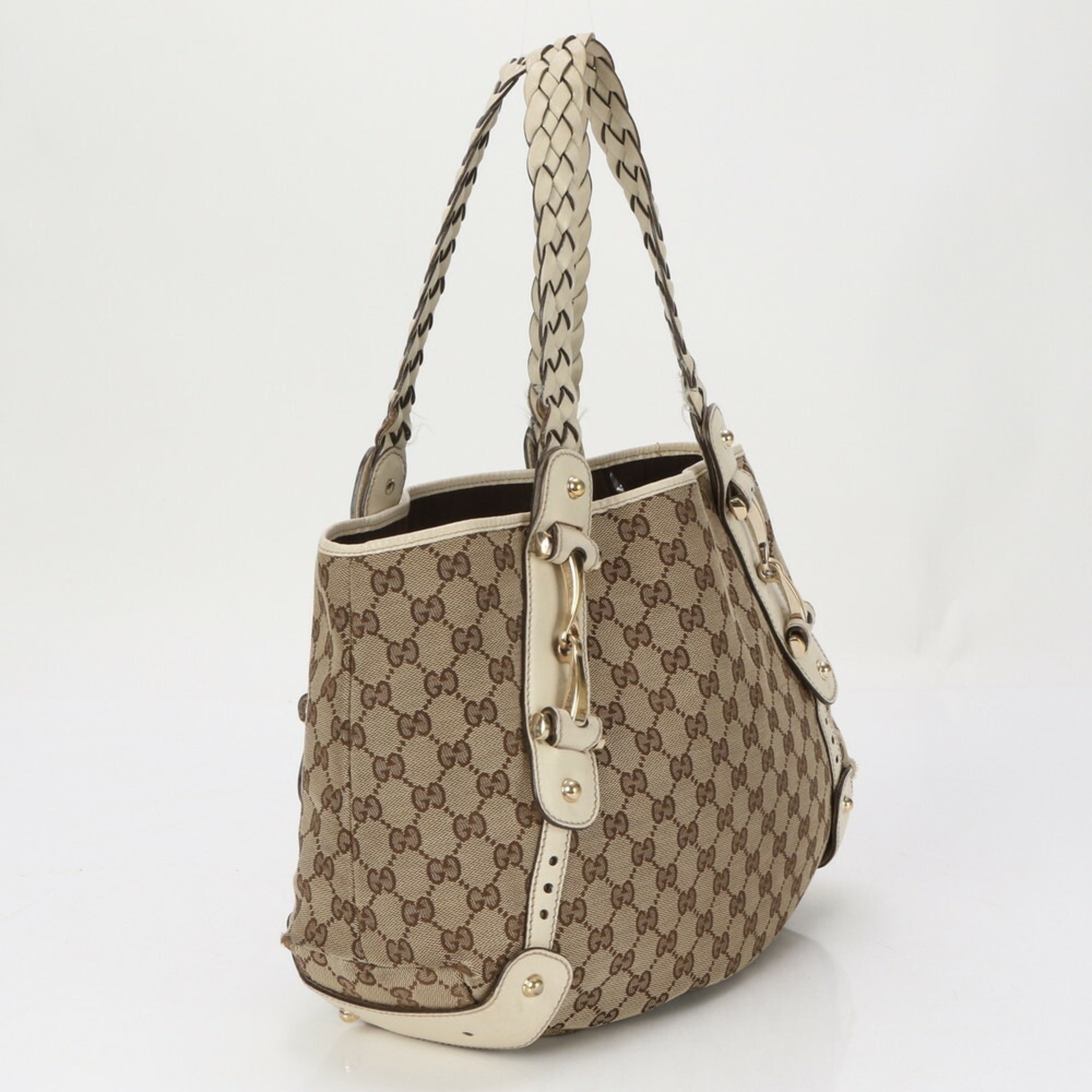 Gucci GG Canvas Horsebit 162900 Shoulder Bag Hand