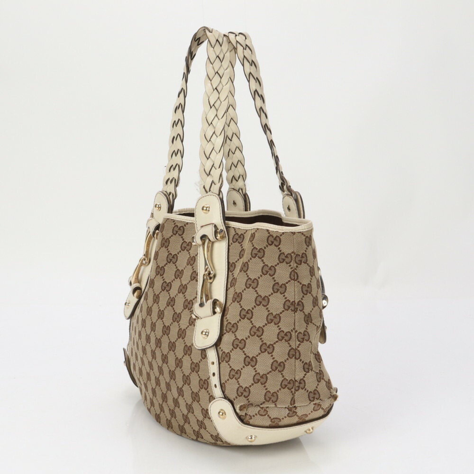 Gucci GG Canvas Horsebit 162900 Shoulder Bag Hand