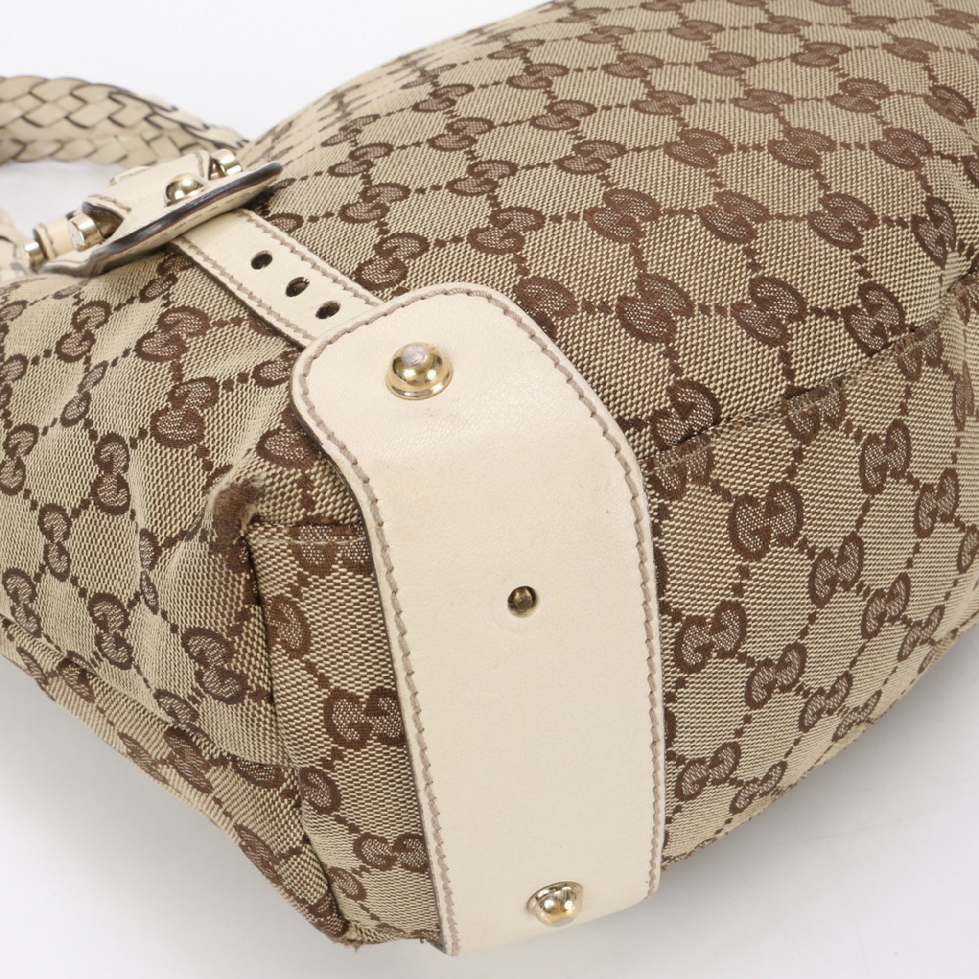 Gucci GG Canvas Horsebit 162900 Shoulder Bag Hand